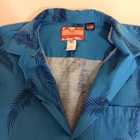 RJC Men's Blue Martinis Cocktails Tropical Short Sleeve Shirt Size XL - Picture 4 of 13